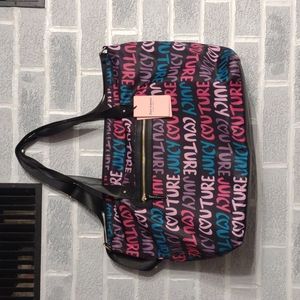 Juicy Couture Women's Black Love Letter Multi Sport Yourself Duffle Bag NWT